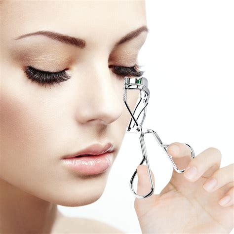 Portable Stainless Steel Makeup Tool Manual With Silicone Pads Eyelash