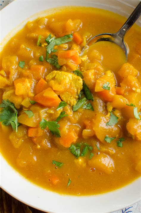 Syn Free Curried Chicken And Butternut Squash Soup Slimming World