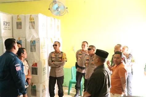 Kapolres Sergai Cek Pengamanan Rapat Pleno Terbuka Rekapitulasi Hasil