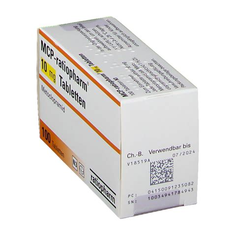 MCP Ratiopharm 10 Mg 100 St Mit Dem E Rezept Kaufen Shop Apotheke