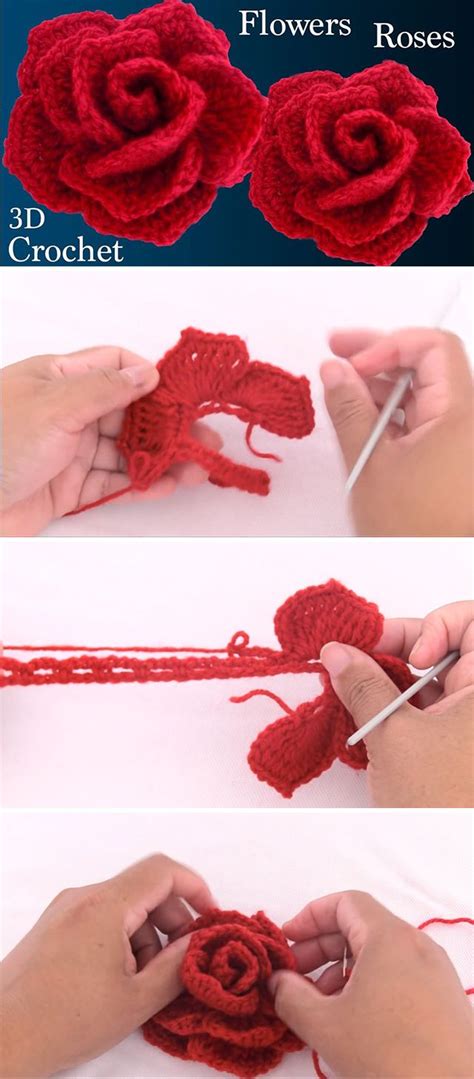 How To Crochet A Rose D Flower Easily Artofit