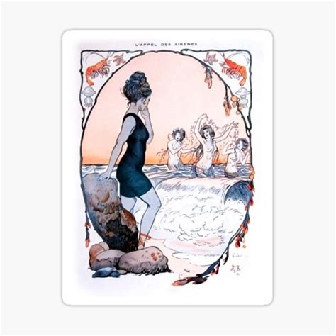 The Call Of The Sirens Lesbian Art Sticker For Sale By Ashleykc Redbubble