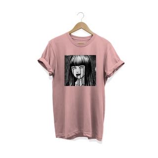 Camiseta Basica Unissex Manga Terror Junji Ito Vaporwave Tomie Shopee