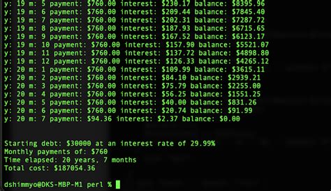 Credit Card Debt Payment Calculator