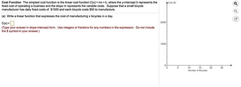 SOLVED Cost Function The Simplest Cost Function Is The Linear Cost