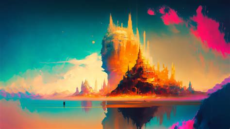 Wallpaper Ai Art Illustration Painting City 4579x2616 Alx