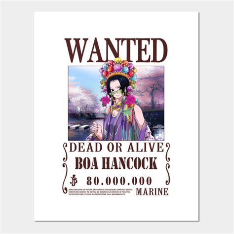 Boa Hancock One Piece Wanted Boa Hancock Posters And Art Prints Teepublic