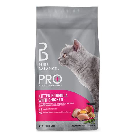 Pure Balance Pro Kitten Formula With Chicken Dry Cat Food 7 Lbs