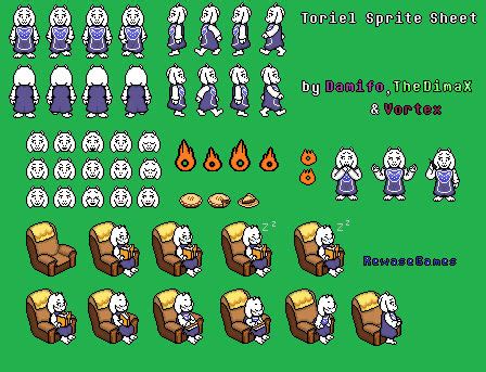 Bonetale Toriel Sprite Sheet by TheDimaX on DeviantArt