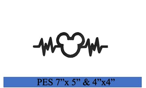 Mickey Mouse Heartbeat Etsy