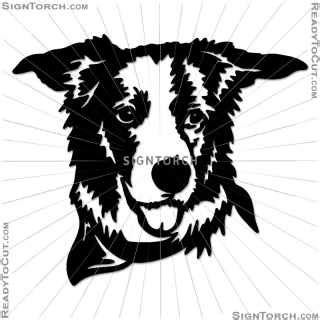 Border Collie DXF SVG Cut Files for CNC Plasma, Router, Laser, Waterjet, Vinyl Cutter