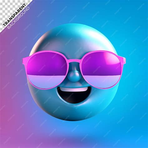 Premium Psd 3d Rendering Emoji Holographic Illustration