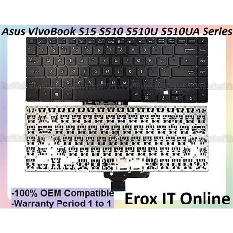 Replacement Laptop Keyboard Asus Vivobook S510u A510u F510u S510ua S510ur S510un X510u Asus