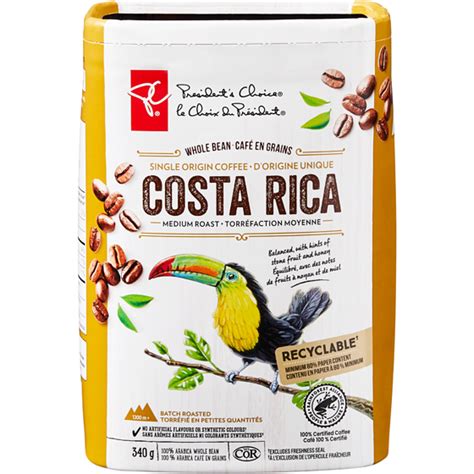 Pc Pc Costa Rica Single Origin Medium Roast Whole Bean Coffee Pc Ca