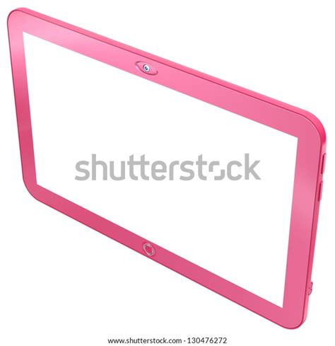 Glamorous Pink Tablet Pc Isolated On Stock Illustration 130476272