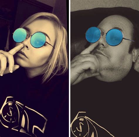 Dad Trolls His Daughter By Recreating Her Selfies