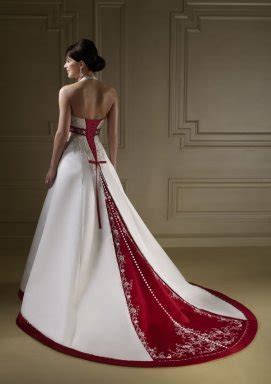 A Line Halter Chapel Train Satin Wedding Dress