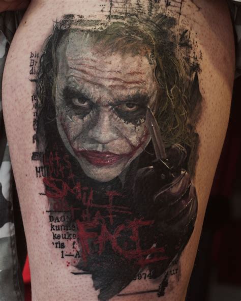 Heath Ledger Joker Tattoo