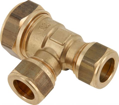 Bonfix Compression Fitting Reducing T Piece 15mm X 12mm X 15mm Brass Online Ordering At