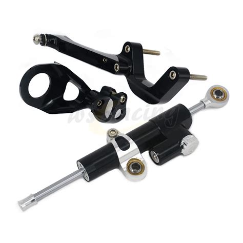 Motorcycle Steering Damper Set Stabilizer With Bracket Mounting