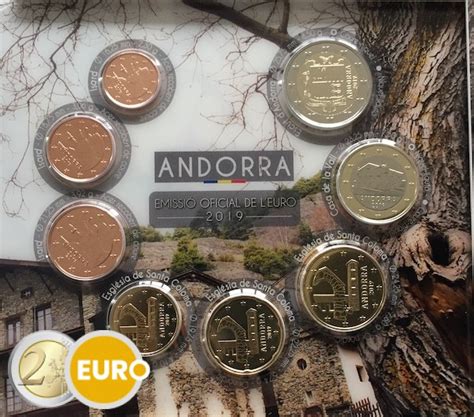 Serie de euro BU FDC Andorra 2019 1 céntimo a 2 euros