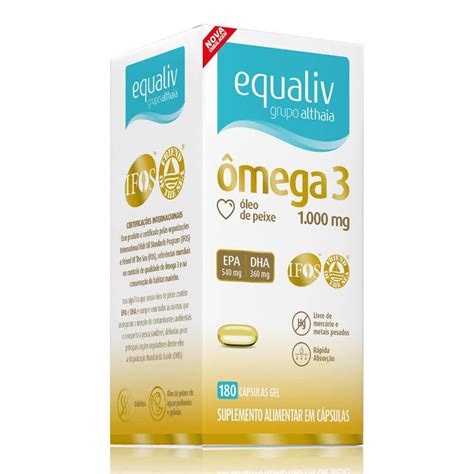 Suplemento Alimentar Equaliv Ômega 3 180 Cápsulas Gelatinosas