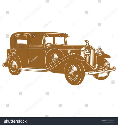 Vector Retro Hot Rod Car Illustration Stock Vector Royalty Free Shutterstock