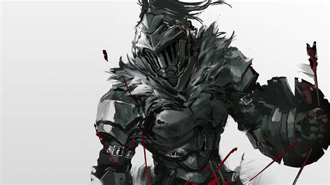 Goblin Slayer, arrows, armor, blood, white background HD Wallpaper