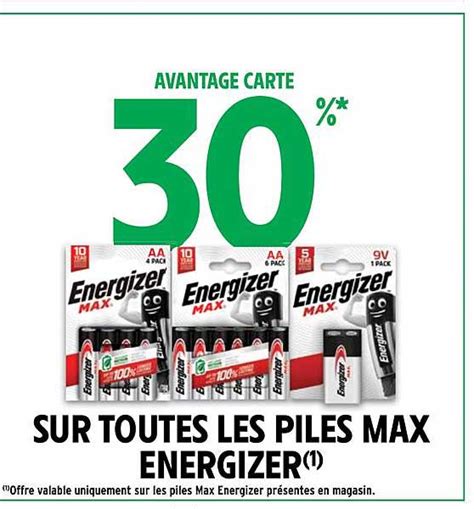 Promo Sur Toutes Les Piles Max Energizer chez Intermarché iCatalogue fr