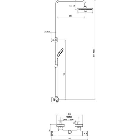 Sistem De Dus Fix Si Mobil Cu Termostat Termo 100 Crom EMAG Ro