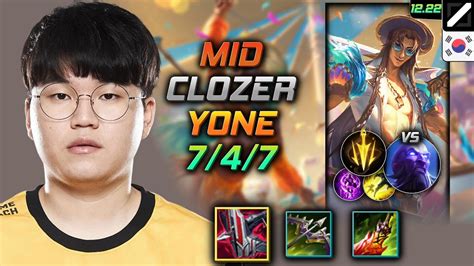 Clozer Mid Yone Build Immortal Shieldbow Lethal Tempo Yone Mid Vs