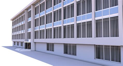 Edificio De Apartamentos Moderno Modelo D Ds Obj Fbx Max