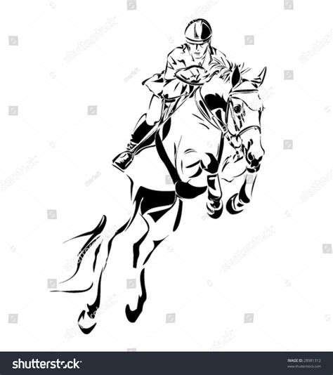 Horse Jumping Vector Stock Vector (Royalty Free) 28981312 | Shutterstock