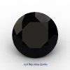 Art Masters Gems Calibrated Ct Round Black Sapphire Created