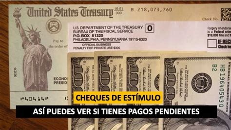 Cheques de estímulo conoce el proceso para ver si tienes pagos