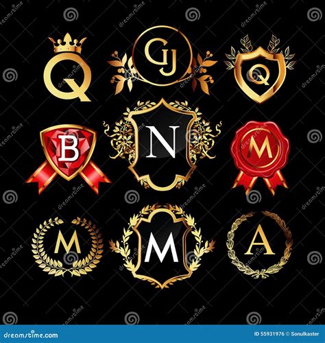 Set Of Luxury Monograms Stock Vector Illustration Of Banner 55931976