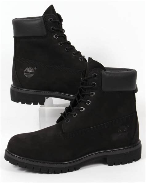 Timberland Icon 6 Inch Premium Boots Black Nubuck Mens