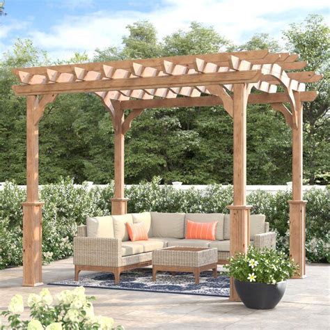 Ft W X Ft D Solid Wood Pergola Wood Pergola Pergola