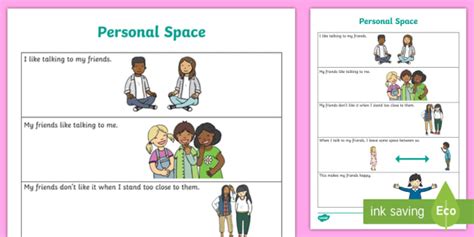 Personal Space Social Story Worksheets | Twinkl