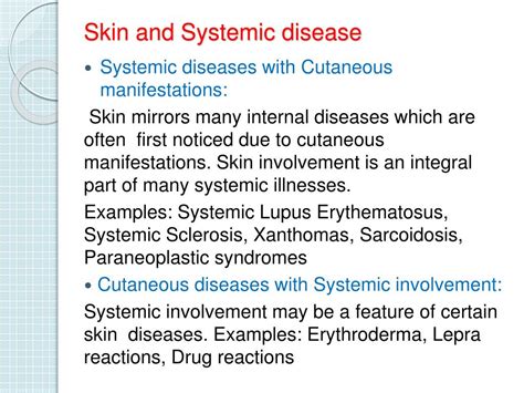 Ppt Skin And Systemic Disease Powerpoint Presentation Free Download