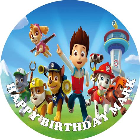 Paw Patrol Edible Cake Topper