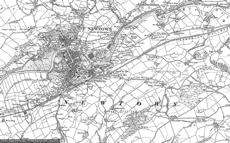 Historic Ordnance Survey Map Of Newtown 1884