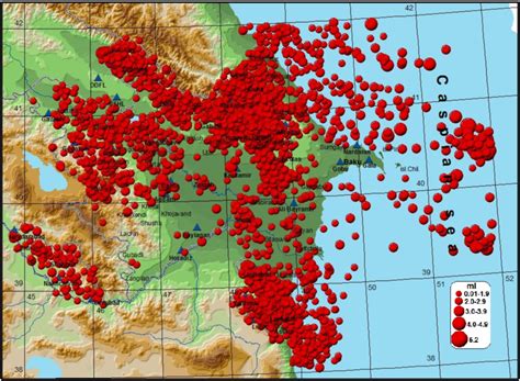 The Map Of Earthquakes Epicenters Of Azerbaijan In 2019 Download Scientific Diagram