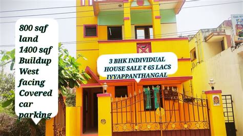 Id Bhk Independent Villa Sale Lacs Iyyappanthangal Evp Prabhu