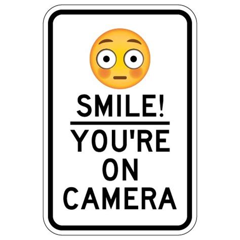 Amazon Stopsignsandmore Smile You Re On Camera Sign With