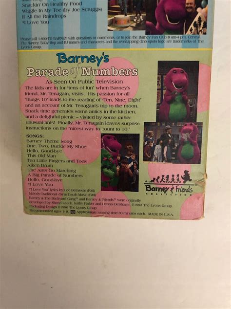 Barneys Exercise Circus Parade Of Numbers Vhs 1996 2 Tape Set Rare Ship N 24h Ebay