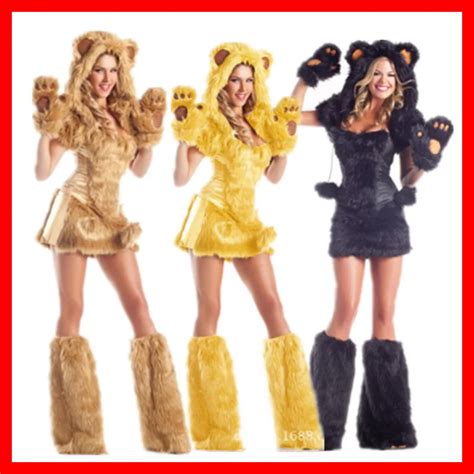 Sexy Lioness Cosplay Dress Deguisement Halloween Costumes For Women