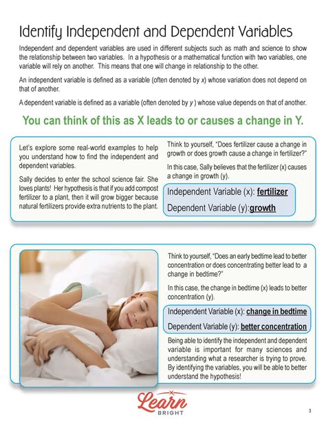 Identify Independent Dependent Variables Worksheets Library
