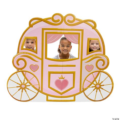 Best Sale Pink Princess Carriage Photo Prop Life Size Cardboard Stand