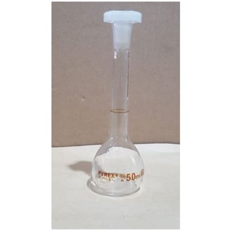 Jual VOLUMETRIC FLASK LABU UKUR PYREX RRC Capacity 50 ML Plastic